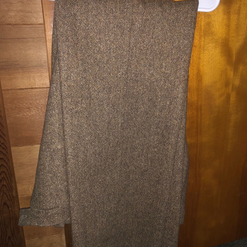 Brown Wool Silk Slacks